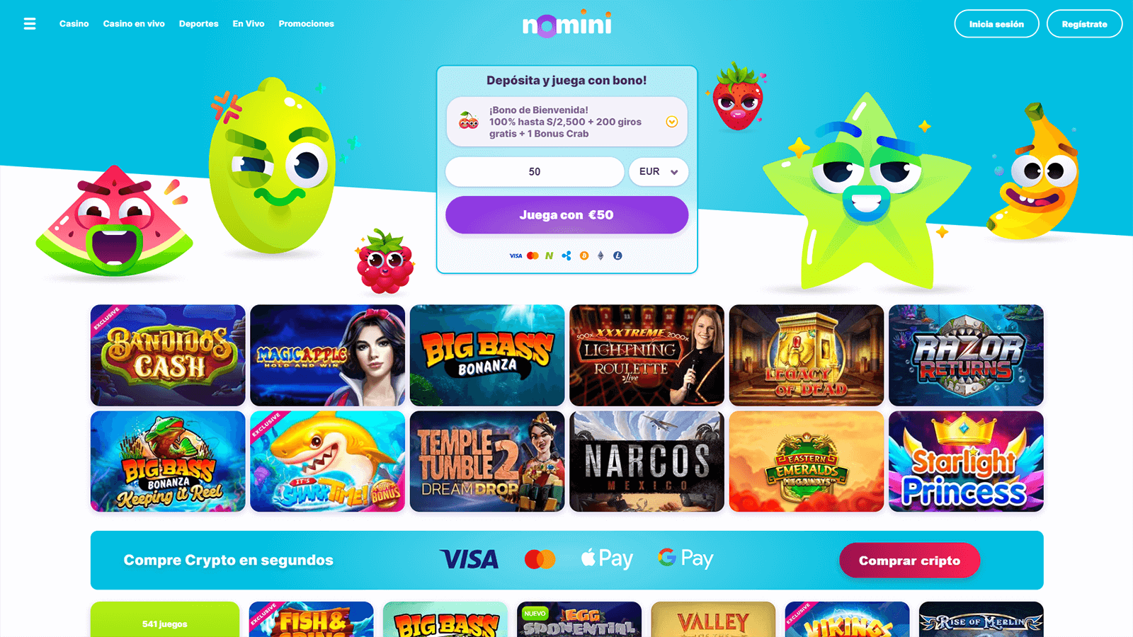 CasinoEnlineaHEX.com   Nomini Casino Pagina de Inicio