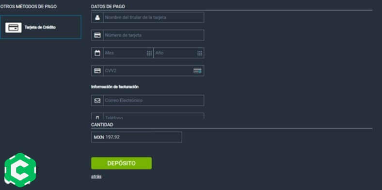 depositar en bet con tarjeta credito