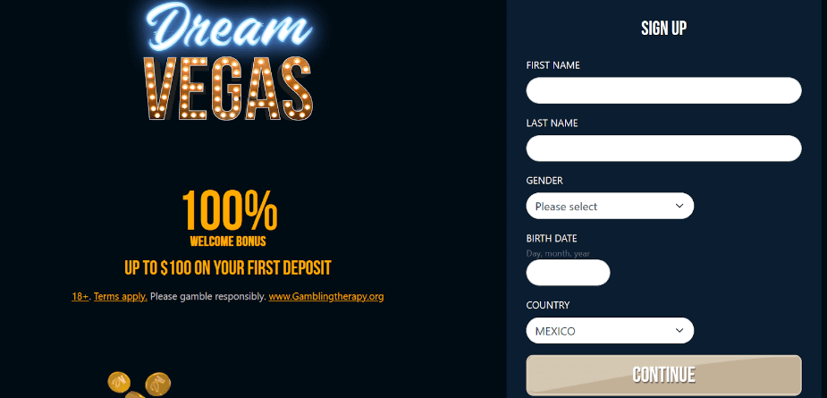 dreamvegas registrarse