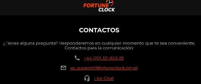 fortune clock registrarse paso