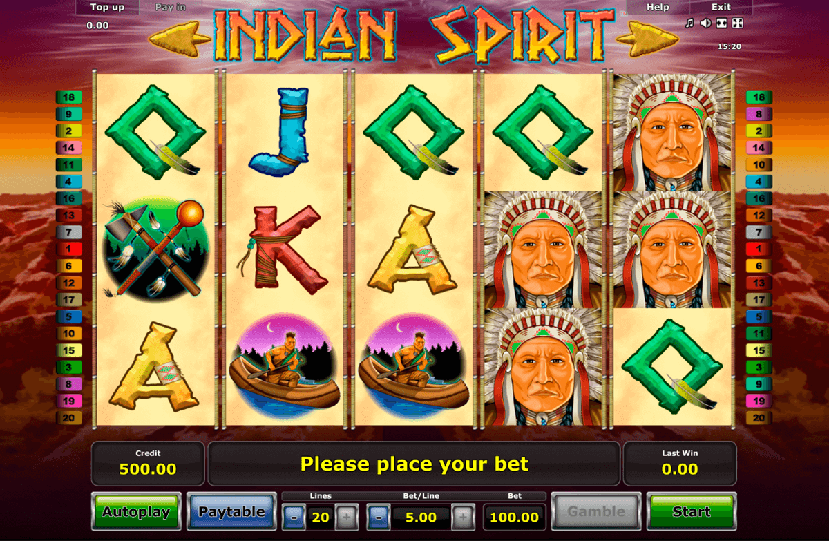 indian spirit novomatic tragamonedas gratis 