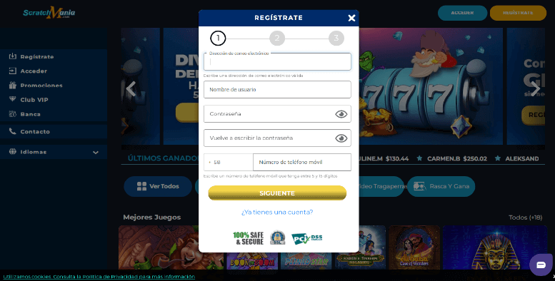 scratchmania registrarse
