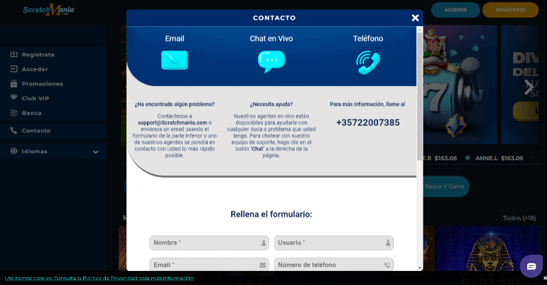 scratchmania registrarse