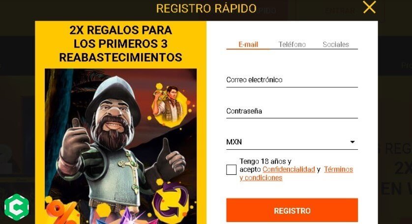 spinamba casino registrarse paso