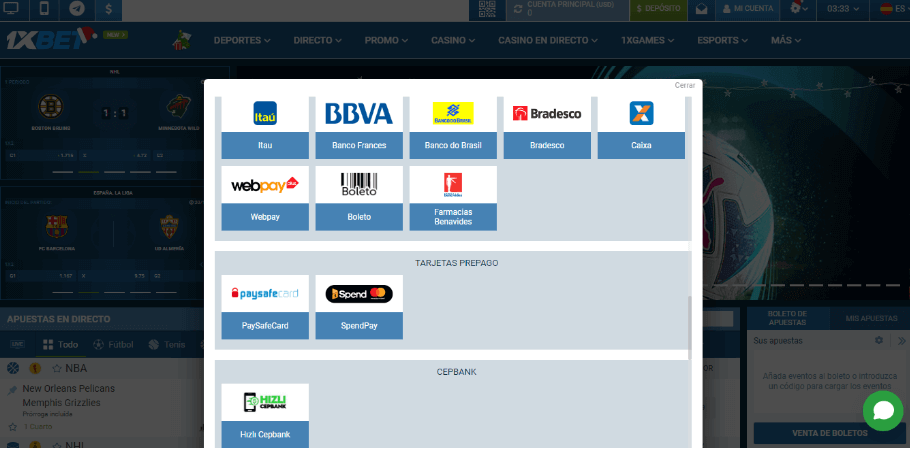 webpay depositar